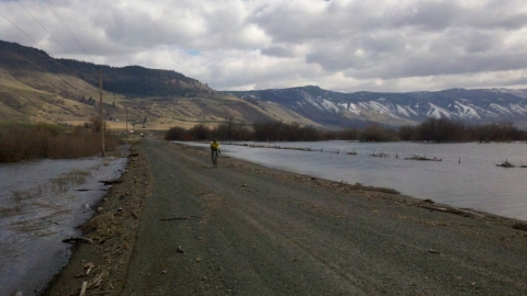 Alicel Lane during a flood year in spring. 