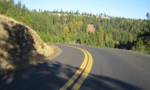 The road up top rarely sees traffic.
