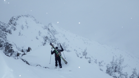 From one of the high points above the Copper Bowl. The ridge is spiny with a rather big headwall to the left.