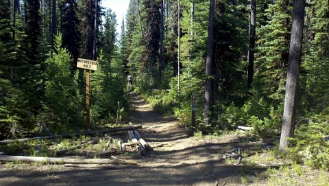 The entrance on the south end is marked for 