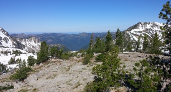 Looking toward High Hat Butte at the Catherine & Squaw Creek area from the top. 