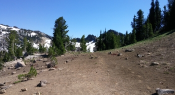 Burger Pass looking toward Granite Butte, Mule Peak, and Sand Pass.