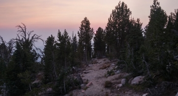 Trail at sunset.