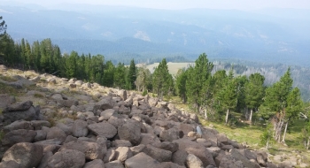 Rock pile from above.