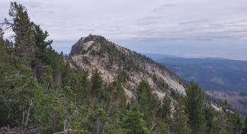 Mule Peak seen from the trail on Granite Butte.