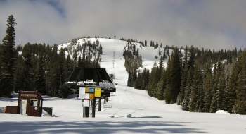 Looking up Rock Garden and the chair lift