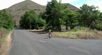 The left hand turn after Halfway that takes you onto the Wallowa Loop Road