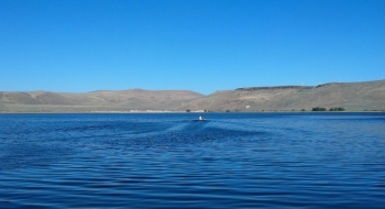 At certain times of the year, the water is beautiful. 