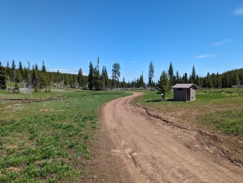 Vault toilet at Warnock Corral