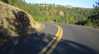 The road up top rarely sees traffic.