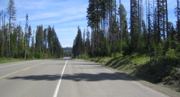 Arriving at the top of the climb, at Andes Prairie.