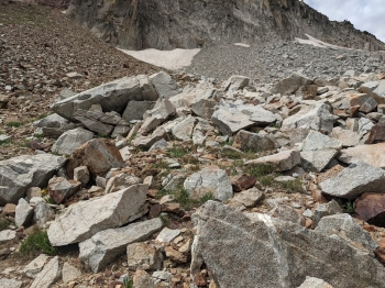 Begin rock hoping through this section. 