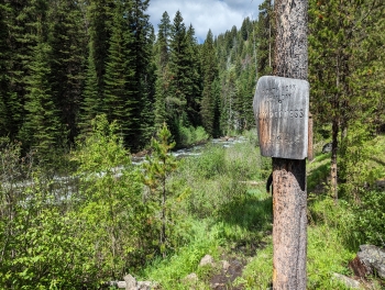 The wilderness sign is in the wrong location