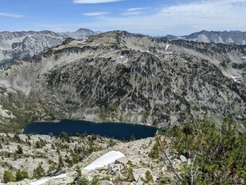 Eagle Lake seen from the flank of Needle Point.