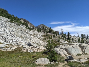 Needle Point seen from the trail. 