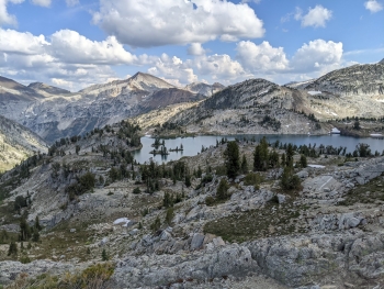 Glacier Lake with Cusick Mountain see in the distant middle left of the picture. 