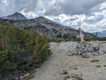 Glacier Pass with Eagle Cap on the left. 