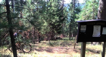 Arriving at the trailhead at Luger Springs