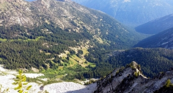 View of the Elk Creek drainage from above on Granite Butte.