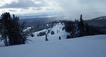 Another look at the ridge from up on the bench. 