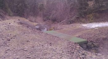 A bridge/cattle guard near the Minam River
