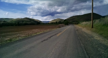 The road is paved north to New Bridge.