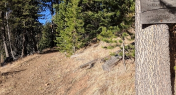 Sign near the start of the trail. 