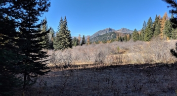 Marble Mountain seen near the bottom of the trail. 