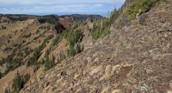 Looking north down the Devils Staircase from the top.