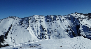 A look at the eastern ridge of the basin, pictured from Squaw Butte.