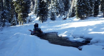 The creek crossing used to be difficult before a bridge was built. 