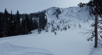 Skiing the slide path.