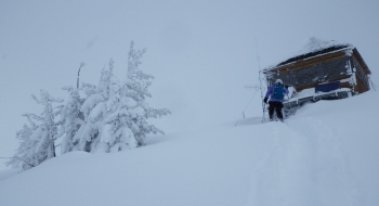 Summiting Mule Peak, at the lookout.