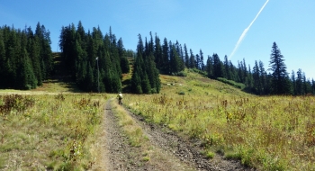An early climb up the ski hill will stretch out the pack. 