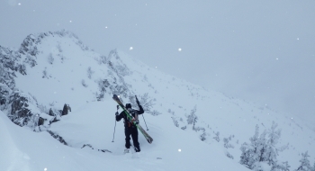 From one of the high points above the Copper Bowl. The ridge is spiny with a rather big headwall to the left.