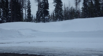 The entrance to the sledding hill. 