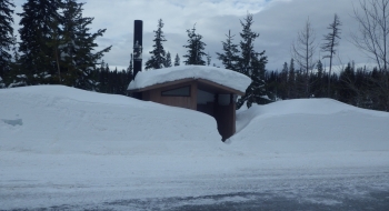 Two vaulted toilet facilities are provided at the parking lot. 