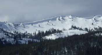 Looking west.