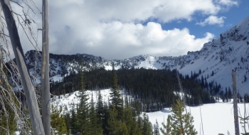Looking at the east slopes off Summit Lake. 