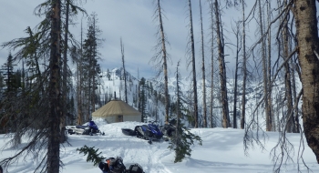 Yurtstar: Two-story yurt at Norway Basin by Wallowa Alpine Huts