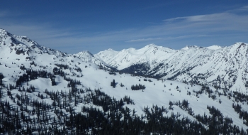 Looking north at Cusick Mountain from Blue Creek Saddle