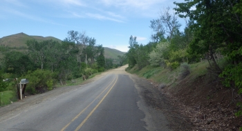 Pavement ends a couple miles past New Bridge