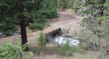 A bridge crosses Little Eagle on the road that comes up from Main Eagle.