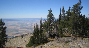 View toward the Grande Ronde Valley from the summit.