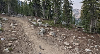 Once the trail turns the corner, you enter the basin.