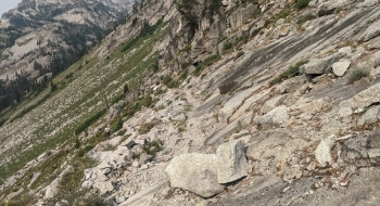 Trail getting really rocky.