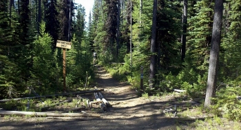 The entrance on the south end is marked for 