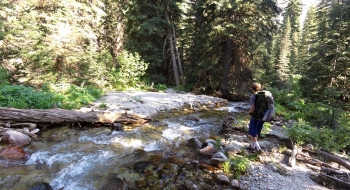 Second crossing of West Eagle Creek.