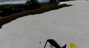 Around here there is a big cairn off the trail. Not sure what it is marking.